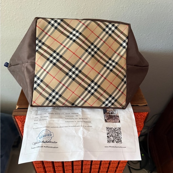 Burberry tote bag nova check blue label nylon - Picture 3 of 11